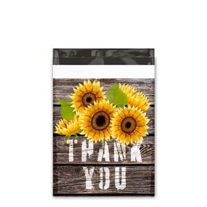 12 of 10x13 Sunflower Thank You Poly Mailers Shipping Envelopes